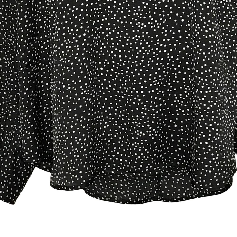 Lane Bryant Cold Shoulder Black Polka Dot Top-18 - Picture 8 of 14